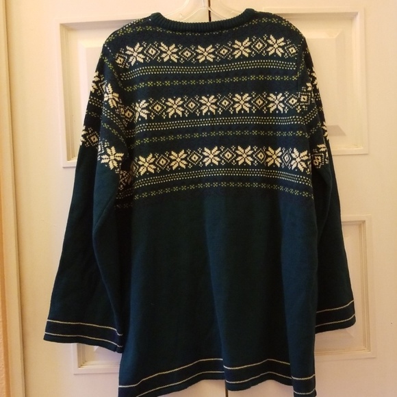 Denim 24/7 Sweater VNeck W/Silver Hook Buttons L - Picture 2 of 8